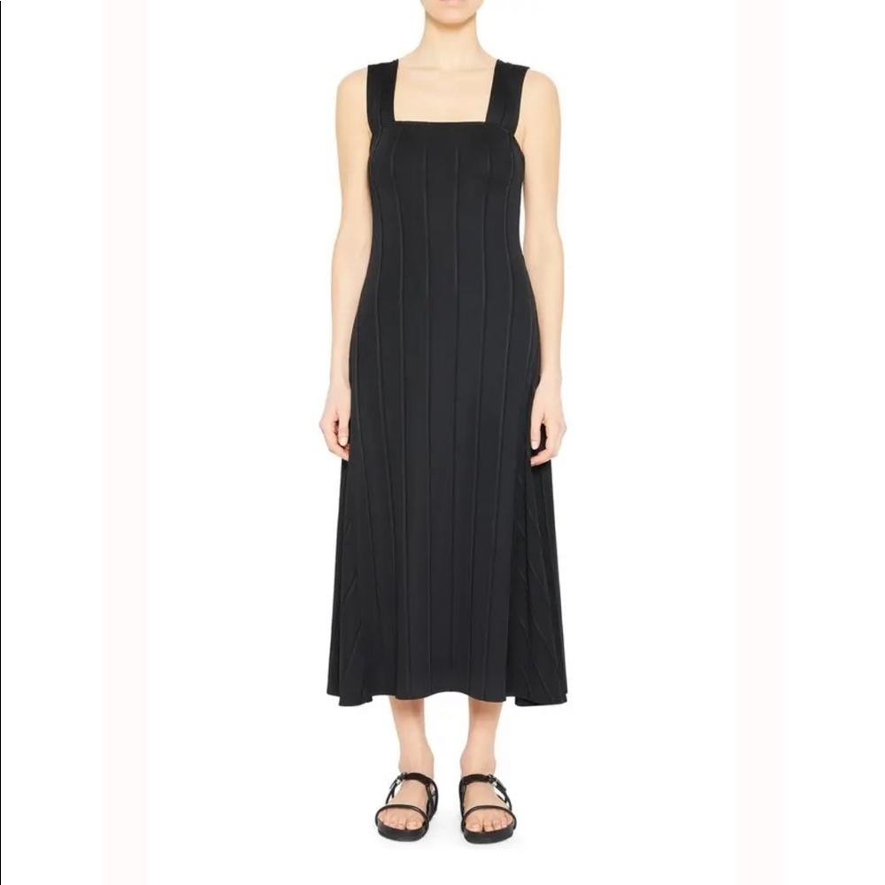 Theory tonal stripe A line dress